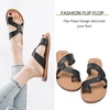 image:imageRuiee Wide Width Sandals for Women Summer Flat Slides Casual Braided Wide Feet Sandal Comfort Slip on Sandals Open Toe Beach Shoes for WomenBlack 22003