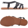 image:imageRuiee Wide Width Sandals for Women Summer Flat Slides Casual Braided Wide Feet Sandal Comfort Slip on Sandals Open Toe Beach Shoes for WomenBlack Pu 8010
