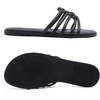 image:imageRuiee Wide Width Sandals for Women Summer Flat Slides Casual Braided Wide Feet Sandal Comfort Slip on Sandals Open Toe Beach Shoes for WomenBlack Pu 8006
