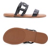 image:imageRuiee Wide Width Sandals for Women Summer Flat Slides Casual Braided Wide Feet Sandal Comfort Slip on Sandals Open Toe Beach Shoes for WomenBlack Pu 8007