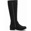 image:imageRuiee Womens Knee High Boots Fall Winter Fashion Boot  Riding Casual Versatile Comfort Lug Sole Faux Leather Round Toe Side ZipperBlack Pu 305