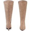 image:imageRuiee Extra Wide Calf Knee High Boots for Women  Extra Wide Calf True Wide Width Kitten Heel Plus Size Classic Versatile ComfortBeige Mf 371