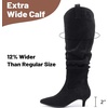 image:imageRuiee Extra Wide Calf Knee High Boots for Women  Extra Wide Calf True Wide Width Kitten Heel Plus Size Classic Versatile ComfortBlack Mf 1062