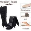 image:imageRuiee Extra Wide Calf Knee High Boots for Women  Extra Wide Calf True Wide Width Kitten Heel Plus Size Classic Versatile ComfortBlack Mf 1062