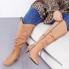 image:imageRuiee Extra Wide Calf Knee High Boots for Women  Extra Wide Calf True Wide Width Kitten Heel Plus Size Classic Versatile ComfortTan Mf 1062