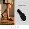 image:imageRuiee Wide Width Flat Sandals for Women  Wide Width Sandals XWide Feet Slides Summer Braided Flat Slides Versatile Fashion ComfortBlack Pu 774