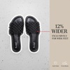 image:imageRuiee Wide Width Flat Sandals for Women  Wide Width Sandals XWide Feet Slides Summer Braided Flat Slides Versatile Fashion ComfortBlack Pu 774