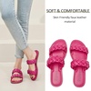 image:imageRuiee Wide Width Flat Sandals for Women  Wide Width Sandals XWide Feet Slides Summer Braided Flat Slides Versatile Fashion ComfortHot Pink 2002