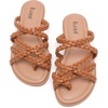 image:imageRuiee Wide Width Sandals for Women Summer Wide Feet Flip Flops Flat Slides Casual Braided Comfort Slip on Breathable Cute SandalBrown Pu 780