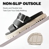 image:imageRuiee Wide Width Wedges Sandals for Women Summer Platform Wedge Heels Comfort Slip on Sandal Casual Outdoor Womens SandalsBlack 225