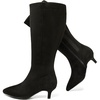 image:imageRuiee Extra Wide Calf Knee High Boots for Women  Extra Wide Calf True Wide Width Kitten Heel Plus Size Classic Versatile ComfortBlack Mf 371
