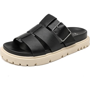 image:imageRuiee Wide Width Wedges Sandals for Women Summer Platform Wedge Heels Comfort Slip on Sandal Casual Outdoor Womens SandalsBlack 225
