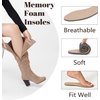 image:imageRuiee Womens Knee High Boots Fall Winter Heeled Boot  Chunky Heel Slouchy Casual Versatile Lug Sole Comfort Faux Leather Round ToeBeige Mf 1206