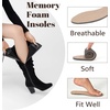 image:imageRuiee Womens Knee High Boots Fall Winter Heeled Boot  Chunky Heel Slouchy Casual Versatile Lug Sole Comfort Faux Leather Round ToeBlack Mf 1206