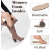 image:imageRuiee Womens Knee High Boots Fall Winter Heeled Boot  Chunky Heel Slouchy Casual Versatile Lug Sole Comfort Faux Leather Round ToeBrown Mf 1206