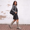 image:imageRuiee Womens Knee High Boots Fall Winter Fashion Boot  Riding Casual Versatile Comfort Stylish Lug Sole Faux Leather Round Toe Side ZipperBeige Pu 005
