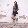 image:imageRuiee Womens Knee High Boots Fall Winter Fashion Boot  Riding Casual Versatile Comfort Stylish Lug Sole Faux Leather Round Toe Side ZipperBeige Pu 005