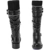 image:imageRuiee Womens Knee High Boots Fall Winter Fashion Boot  Riding Casual Versatile Comfort Stylish Lug Sole Faux Leather Round Toe Side ZipperBlack Lpu 964 New