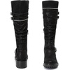 image:imageRuiee Womens Knee High Boots Fall Winter Fashion Boot  Riding Casual Versatile Comfort Stylish Lug Sole Faux Leather Round Toe Side ZipperBlack Zpu 964 New