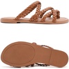 image:imageRuiee Womens Wide Width Falt Braided Sandals  Wide Width Sandals XWide Flip Flops Summer Comfort Slip On Slides BreathableBrown Pu 780