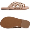 image:imageRuiee Womens Wide Width Falt Braided Sandals  Wide Width Sandals XWide Flip Flops Summer Comfort Slip On Slides BreathableGold Pu 8009