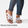 image:imageRuiee Womens Wide Width Falt Braided Sandals  Wide Width Sandals XWide Flip Flops Summer Comfort Slip On Slides BreathableWhite Pu 8009