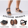 image:imageRuiee Womens Wide Width Wedge Sandals  Wide Width Summer Platform Espadrille Wedge Heels Bowknot Ankle Strap Dressy Wedding PromBlack 8011