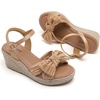 image:imageRuiee Womens Wide Width Wedge Sandals  Wide Width Summer Platform Espadrille Wedge Heels Bowknot Ankle Strap Dressy Wedding PromTan 9001