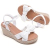 image:imageRuiee Womens Wide Width Wedge Sandals  Wide Width Summer Platform Espadrille Wedge Heels Bowknot Ankle Strap Dressy Wedding PromWhite 9001