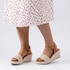 image:imageRuiee Womens Wide Width Wedge Sandals  Wide Width Summer Platform Espadrille Wedge Heels Braided Ankle Strap DressyBrown 1103