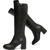 image:imageRuiee Extra Wide Calf Heeled Knee High Boots for Women  XWide Calf True Wide Width Gogo Boots Chunky Heeled Plus Size Classic VersatileBlack Pu 370